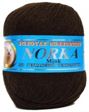 Норка (Color city) 229 коричневый, пряжа 50г