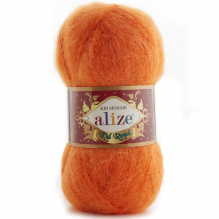 Kid Royal 50 (Alize) 487 темно-оранжевый, пряжа 50г