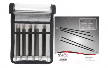 41614 &quot;Karbonz&quot; Knit Pro Набор чулочных спиц длиной 15см 5комплектов