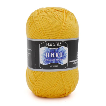 Нико (Камтекс) 104 желтый, пряжа 100г