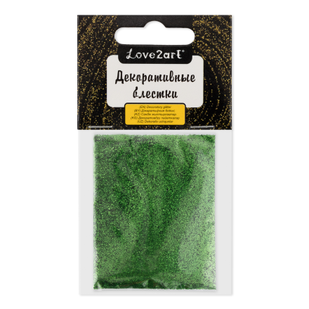 GLI-01 17 зеленый с золотым отливом, декоративные блестки 0,2мм 4,5 мл