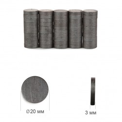 M3-20 Магнит ферритовый d20мм h3мм 10шт
