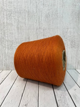 Folco 2/25 (Alpes) цв.Pumpkin, пряжа бобинная итальянская 1г