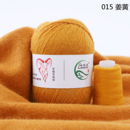 Aurum Cashmere с нитью (Menca) 015 рыжий, пряжа 50г