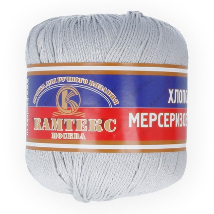 Хлопок мерсеризованный (Камтекс) 106 жемчужный, пряжа 50г