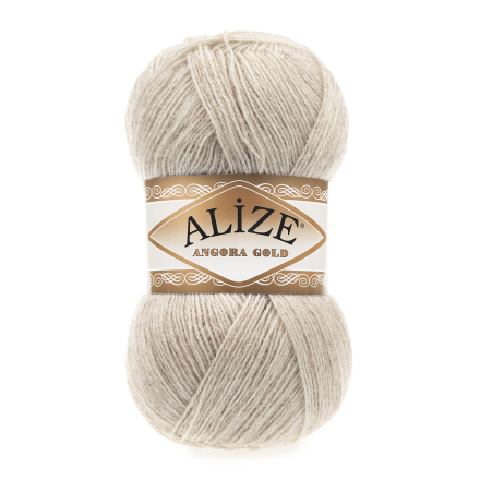 Angora Gold (Alize) 152 бежевый меланж, пряжа 100г