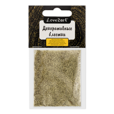 GLI-01 37 под золото светлое, декоративные блестки 0,2мм 4,5 мл