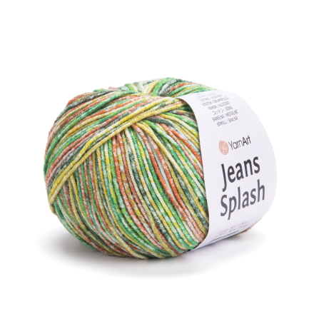 Jeans Splash (Yarnart) 940 фисташковый принт, пряжа 50г