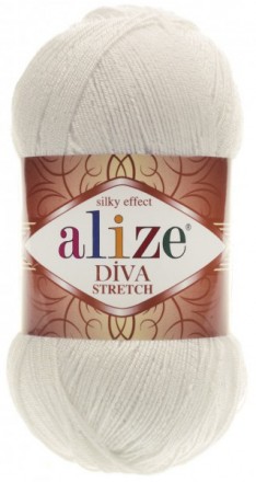 Diva Stretch (Alize) 62 св.молочный, пряжа 100г