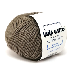 Super Soft (Lana Gatto) 13777 кофе с молоком, пряжа 50г