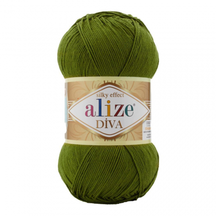 Diva (Alize) 233 оливковый, пряжа 100г