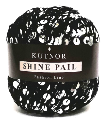 Shine Pail (Kutnor) 051 черный с серебром, пряжа 50г