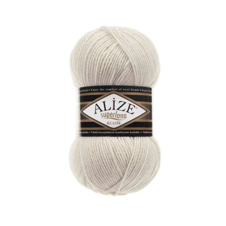 Superlana Klasik (Alize) 599 слоновая кость, пряжа 100г
