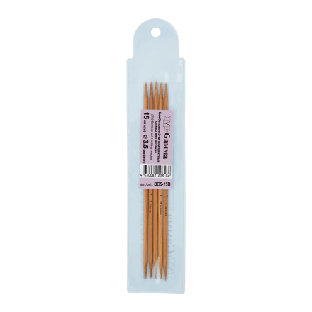 BC5-15D №3,5 спицы чулочные бамбуковые 15 см