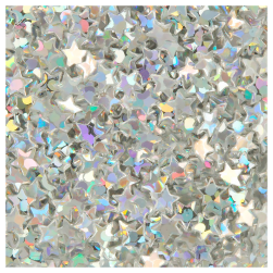 GLI-04 14 под серебро &quot;голография&quot;, декоративные блестки звёзды 3мм 4,5 мл