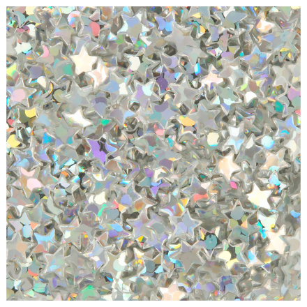 GLI-04 14 под серебро &quot;голография&quot;, декоративные блестки звёзды 3мм 4,5 мл