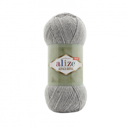 Alpaca royal New (Alize) 21 св.серый меланж, пряжа 100г