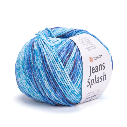 Jeans Splash (Yarnart) 944 гол.бирюза принт, пряжа 50г