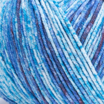 Jeans Splash (Yarnart) 944 гол.бирюза принт, пряжа 50г
