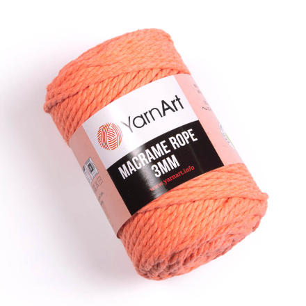 Macrame rope (Yarnart) 767 лосось, пряжа 250г