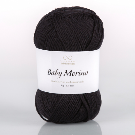 Baby Merino (Infinity) 1055 темный серый, пряжа 50г