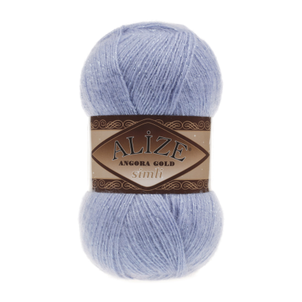 Angora Gold Simli (Alize) 40 голубой, пряжа 100г