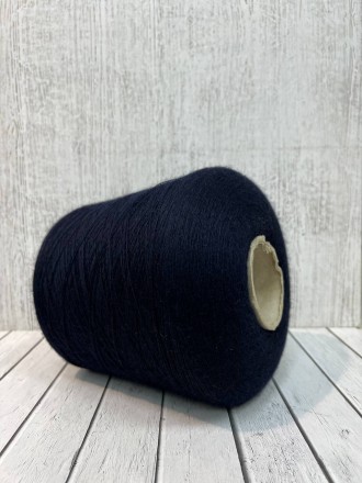 CashWool (Zegna Baruffa) цв.8800 navi, пряжа бобинная итальянская 1г