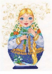 6-04 &quot;Матрешка. Весна-красна&quot; набор для вышивания крестом