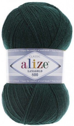 Lanagold 800 (Alize) 426 петроль, пряжа 100г