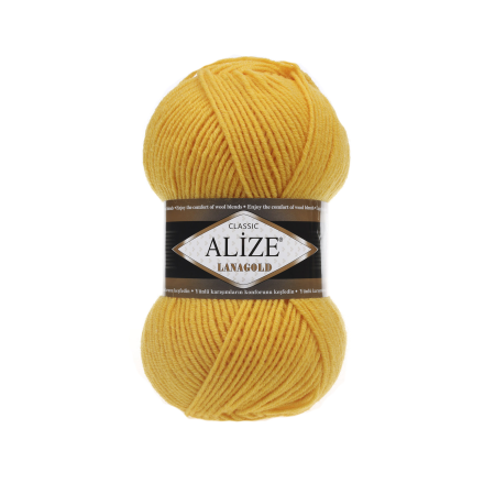 Lanagold (Alize) 216 желтый, пряжа 100г