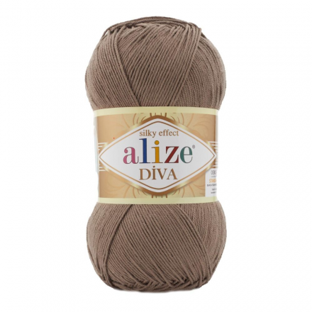 Diva (Alize) 688 темно бежевый, пряжа 100г