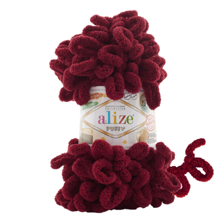 Puffy (Alize) 327 вишня, пряжа 100г