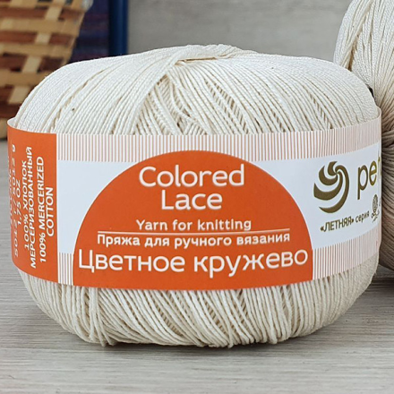 Цветное кружево (Пехорка) 03 светло бежевый, пряжа 50г