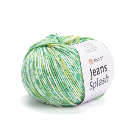 Jeans Splash (Yarnart) 946 мята принт, пряжа 50г