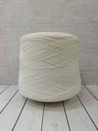 Supergeelong 2/16000 (Zegna Baruffa) White, пряжа бобинная итальянская 1г