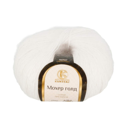 Мохер Голд (Камтекс) 205 белый, пряжа 50г