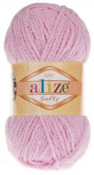 Softy (Alize) 185 розовый, пряжа 50г