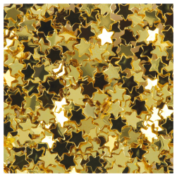 GLI-04 37 под золото светлое, декоративные блестки звёзды 3мм 4,5 мл