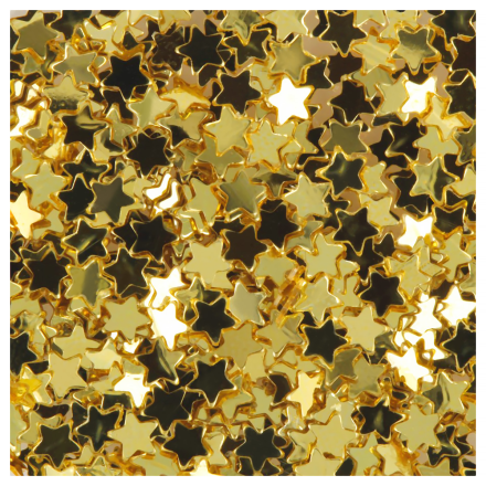 GLI-04 37 под золото светлое, декоративные блестки звёзды 3мм 4,5 мл