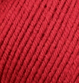 Merino royal (Alize) 56 красный, пряжа 50г