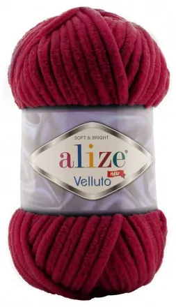 Velluto (Alize) 107 вишня, пряжа 100г