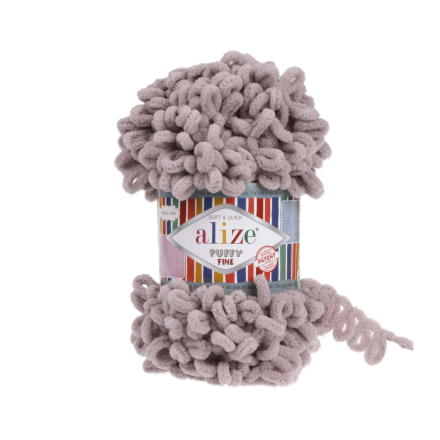 Puffy Fine (Alize) 268 сиреневая дымка, пряжа 100г
