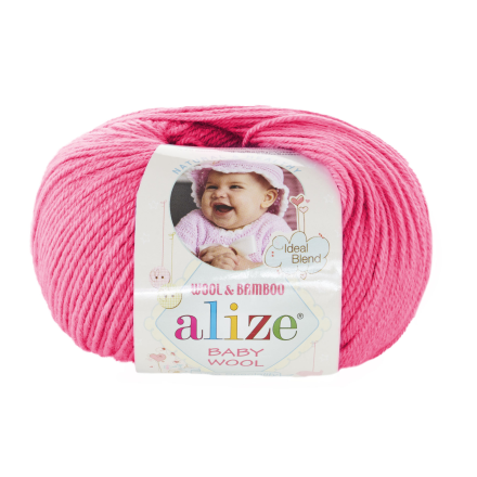 Baby Wool (Alize) 33 розовый, пряжа 50г