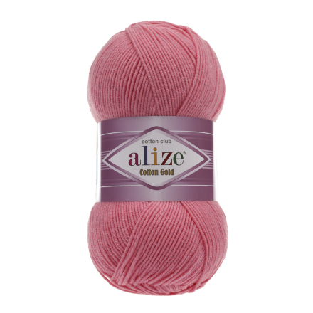 Cotton Gold (Alize) 33 розовый, пряжа 100г