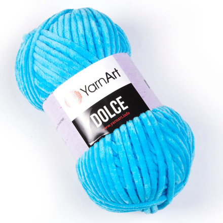 Dolce (Yarnart) 758 яркая голубая бирюза, пряжа 100г