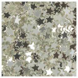 GLI-04 38 под серебро, декоративные блестки звёзды 3мм 4,5 мл