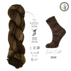 Happy Feet (Gazzal) 3262 мох, пряжа 100г