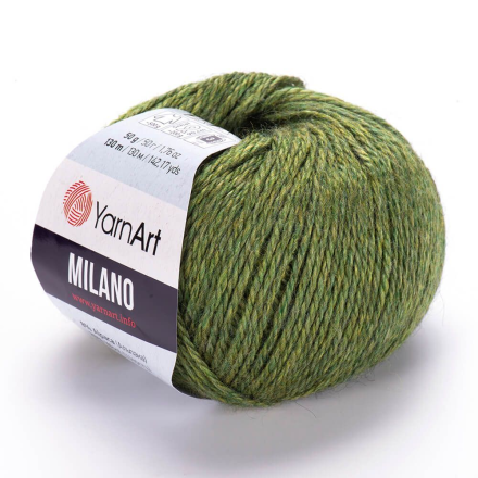 Milano (Yarnart) 865 зеленый, пряжа 50г