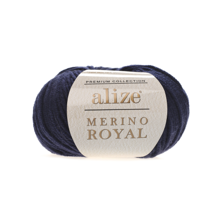 Merino royal (Alize) 58 т.синий, пряжа 50г