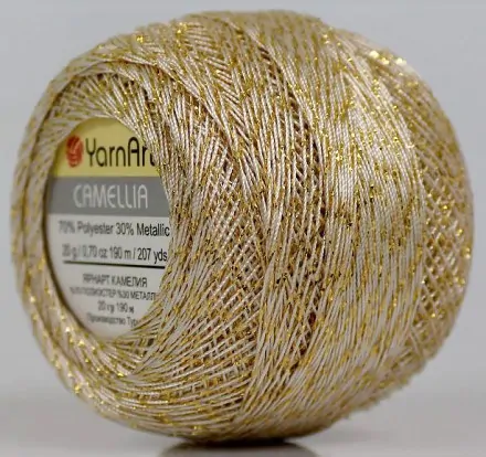 Camellia (Yarnart) 430 белое золото, пряжа 20г